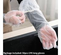 Guanti Lunghi Usa E Getta CPE 50X Spessi Per Cucina Settore Ittico