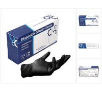 Guanti monouso in nitrile - in dispenser / neri 100 pz. Taglia L / non sterili