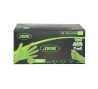 JBM Guanti monouso verdi in nylon M 7,0 mil Texture diamante 100 pz.