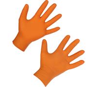 Guanti monouso in nitrile X-Grip arancioni
