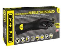 GUANTI MONOUSO IN NITRILE SPESSORATO NERI PZ.50 TG.XL
