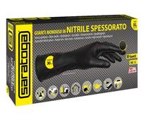 GUANTI MONOUSO NERI IN NITRILE LUNGHI 30CM SARATOGA 50 PZ senza polvere