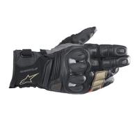 Guanti Moto Alpinestars Belize V2 Drystar Nero Sabbia Flo Rosso