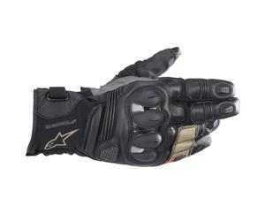 Guanti Moto Alpinestars Belize V2 Drystar Nero Sabbia Flo Rosso
