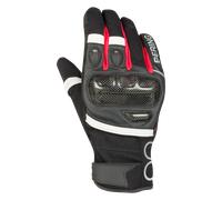 Bering Raid Guanti da moto, nero-bianco-rosso, taglia M