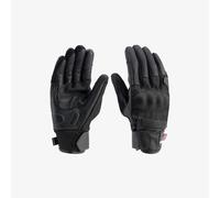Guanti In Pelle E Tessuto Blauer Digit Nero M