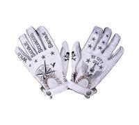 Guanti moto cafe racer e custom by city second skin gloves white tattoo By city