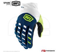 GUANTI MOTO CROSS 100% BIANCO NAVY WHITE BLU BIANCO AIRMATIC TOUCH ENDURO TG. L
