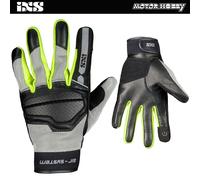 IXS Evo-Air Guanti da moto, nero-grigio-giallo, taglia S