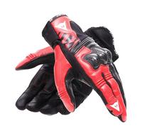 Guanti Moto Dainese REACTO CARBON SHORT CORTI IN PELLE UOMO NERO-ROSSO LAVA RED