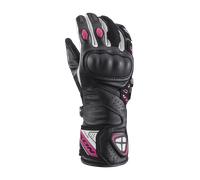 Ixon Thund Guanti da moto da donna, nero/bianco/rosa, Taglia M