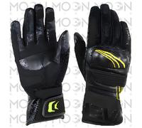 Guanti Moto Estivi Hevik Helios-R Pelle Nero Giallo Touchscreen CE Taglia M