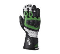 GMS GR-1 SF Guanti Moto traforati, nero/bianco/verde, Taglia XS