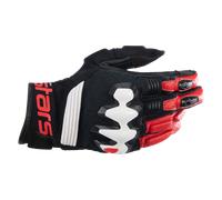 Alpinestars Halo, guanti L male Nero/Bianco/Rosso Fluo