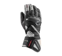 Ixon MS Drakkar Guanti da moto impermeabili, nero/grigio/rosso, Taglia S