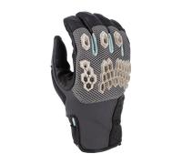 Klim Baja S4 2025 perforated Mesh Leather/Textile Enduro Motorcycle Gloves Guanti da moto enduro in pelle/tessuto a rete traforata, nero-grigio, taglia M per maschi