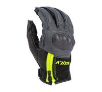 Klim Induction Guanti da moto, nero/grigio/giallo, Taglia M
