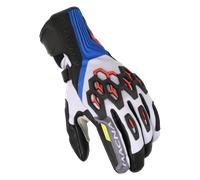 Macna Brawler RTX guanti da moto impermeabili, nero/bianco/rosso/blu, Taglia XL