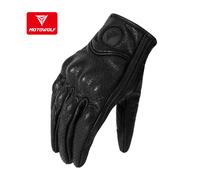 GUANTI MOTO PELLE custom biker cafe racer scooter MOTOWOLF Route-Star estivo