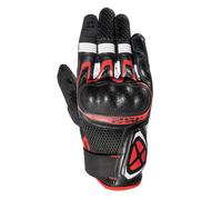 Guanti moto pelle e tessuto estivi Ixon RS2 Nero Bianco Rosso 3XL