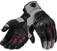 Guanti moto pelle e tessuto estivi Revit Dirt 3 Nero Rosso S