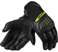 Guanti moto pelle e tessuto estivi Revit Neutron 3 Nero Giallo Neon