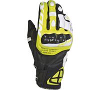 Guanti moto pelle estivi Ixon RS RING Nero Bianco Giallo Vivo M
