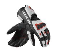 REV'IT! Revit Quantum 3 Guanti da moto, nero/bianco/rosso neon, L