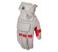 §Guanti Moto Rusty Stitches Calvin Grigio Chiaro-Rosso§