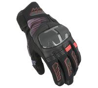 Macna Guanti da moto Rime 2.0 pelle e tessuto Nero/Rosso XXL