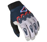 Macna Chameleon-1 Guanti da motocross, grigio/blu, Taglia L