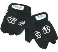 Guanti neri mezzedita per bicicletta bambino imbottiti