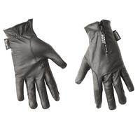 Guanti neri morbidi vera pelle strass e zip polso rinforzi equitazione inglese