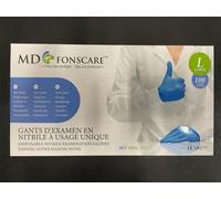 GUANTI NITRILE MONOUSO RESISTENTI BLU TAGLIA L SCATOLA DA 100 PZ 7 SCATOLE