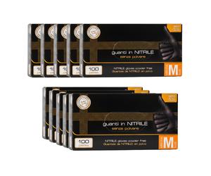 Guanti Nitrile Neri Senza Polvere - Set 100/1000 Pz Taglia M/L