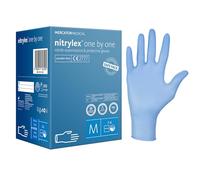 MERCATOR - Nitrylex Classic One by One, guanti da visita senza polvere, confezione da 200, taglia S, 21811