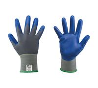 GUANTI NITRILE/NYLON 'GINGER' Tg. 8 - colore blu/grigio 12 CP