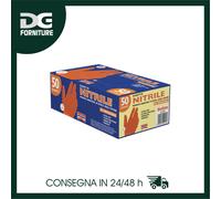 GUANTI NITRILE SPESSO ARANCIO EXTRA GRIP AREXONS 50PZ ELEVATA RESISTENZA DPI III