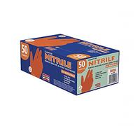 GUANTI NITRILE SPESSO ARANCIO EXTRA GRIP AREXONS 50PZ ELEVATA RESISTENZA DPI III