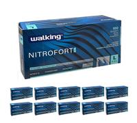 Guanti Nitrile WALKING NITROFORT BLU Riusabili Taglia L - 7.5 g- 1000 PZ 1ENT