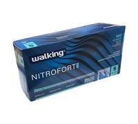 Guanti Nitrile WALKING NITROFORT BLU Riusabili Taglia S - 6.7 g- 100 PZ 1ENT