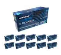 Guanti Nitrile WALKING NITROFORT BLU Riusabili Taglia S - 6.7 g- 1000 PZ