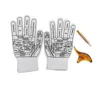 Guanti per agopressioni per riflessologia, traspiranti, per massaggi alle mani, rilassamenti, alleviano l'affaticamento e la riflessologia