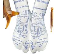 Guanti per calze riflessologiche - Terapia massaggiante per piedi e mani, set di calze e guanti per agopressione | Calze da riflessologia anti-stress ecologiche eccellenti