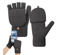 Guanti Per Donne Per Clima Freddo Invernale | Muffole Riscaldate con Linguetta - Guanti Invernali A Maglia Termica - Per Corsa Camminare Cane Escursionismo Sport Bicicletta Arrampicata Sci Alpinismo