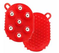 Guanti per drenaggio linfatico da donna, con palla massaggiante portatile, 7 sfere in metallo per massaggio a 360°, rullo di bellezza per collo, schiena e sollievo muscolare, strumento per la cura del