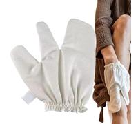 Guanti per lavaggio doccia per pulizia profonda per liscia | Pelle morbida con struttura in seta grezza per ascelle, vergogna, zona bikini | Molton Washing Guanti bianchi | Adulti