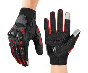 Guanti per moto - Anti Slip PP Cloth, Breathable Cloth | Full Finger Hard Shell Protective Riding Gloves | Sport Wear Resistant Cycling Glove for Outdoor Motorcycle Biking Training Adventure Use