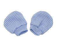 Guanti per neonati lavorati a maglia per neonati senza graffio guanti in cotone per neonato blu liquidazione