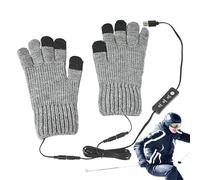 Guanti Per Riscaldamento | Muffole Riscaldanti In Maglia Con Alimentazione USB | Guanti Elettrici Riscaldati,Tre Regolazioni Di Temperatura Per Uomini E Donne Attività All'aperto Sport Ciclismo Motoci